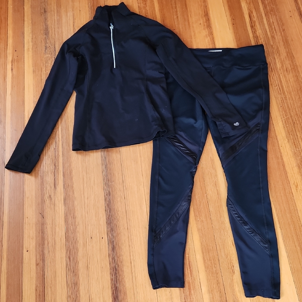 Forever 21 Black Activewear Leggings Set